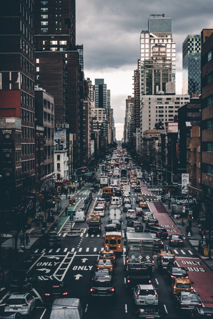 That’s a photo of a jam-packed First Avenue here in New York City